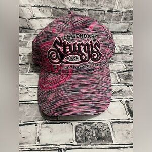 RP&G Sturgis Motorcycle Rally Womens Pink Black Trucker Baseball Cap Hat